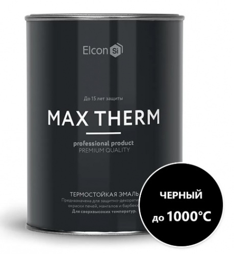 Краска Эмаль термостойкая КО-8101 Elcon черная до 1000 С 0,8кг