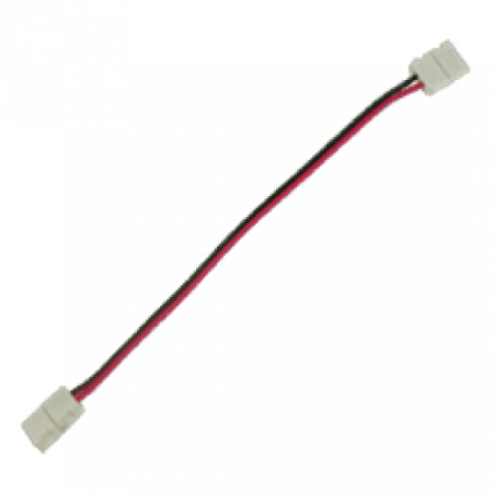 Соед. кабель с двумя 2-х конт. зажим. разъем.Ecola LED strip connector 10mm 15см